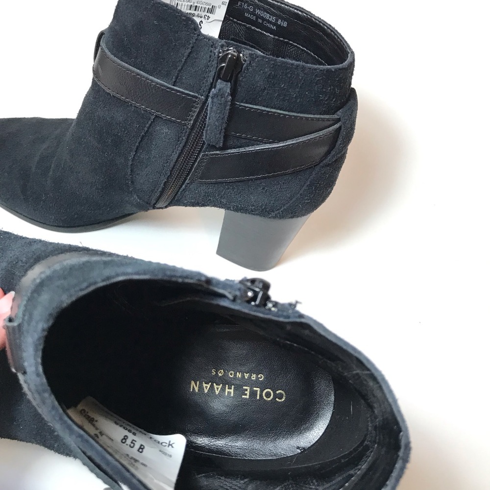 NWT Cole Haan Suede Ankle Boots with Heel-Size 8.5 - Picture 5 of 8